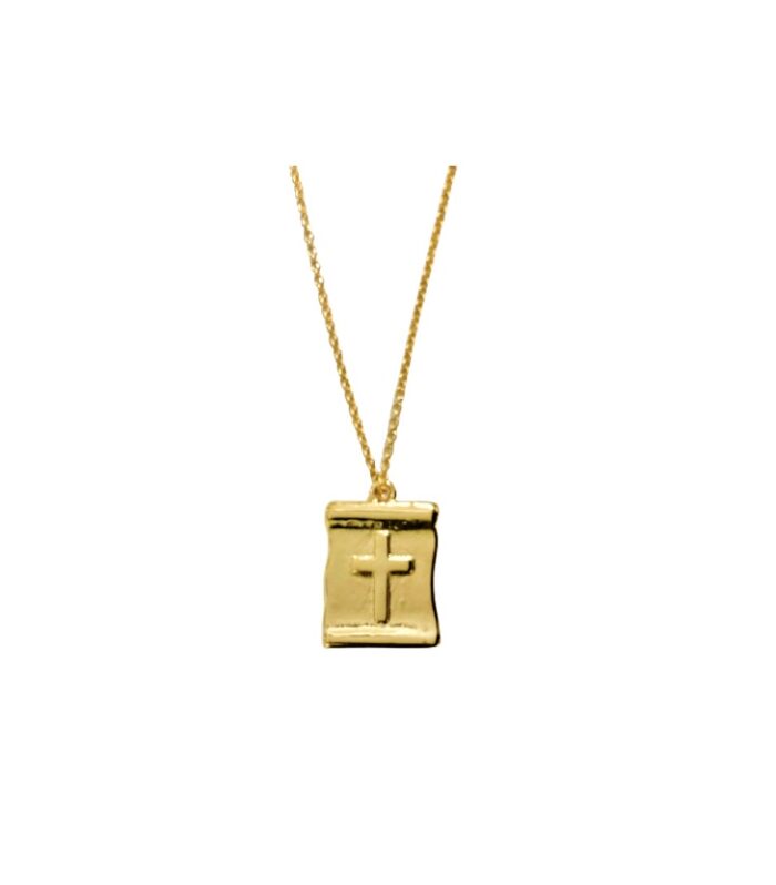 Scroll Cross Pendant Necklace